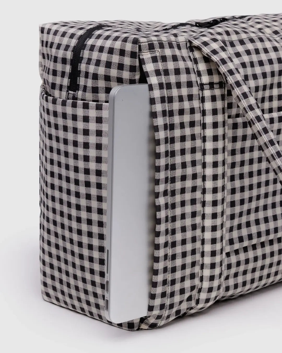 Small Cloud Carry-On (Black And White Gingham)