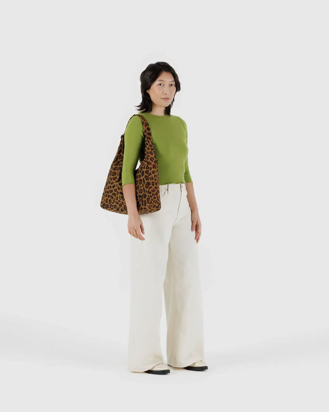 Nylon Shoulder Bag (Leopard)