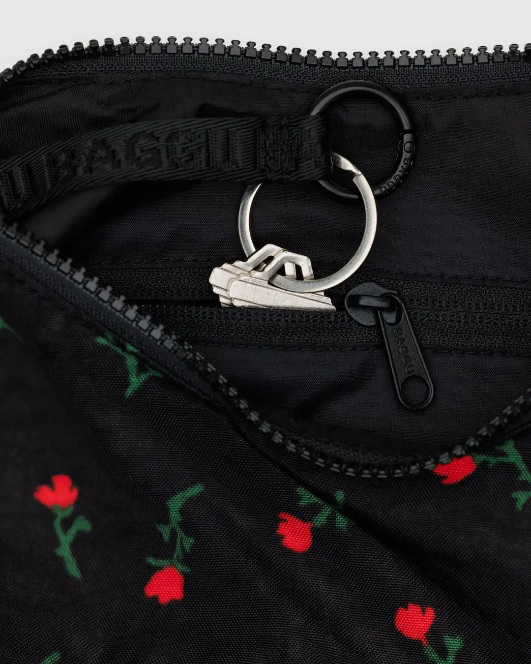 Small Nylon Crescent Bag (Painted Wildflower)