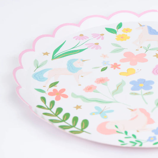Meadow Unicorns Dinner Plates (x 8)