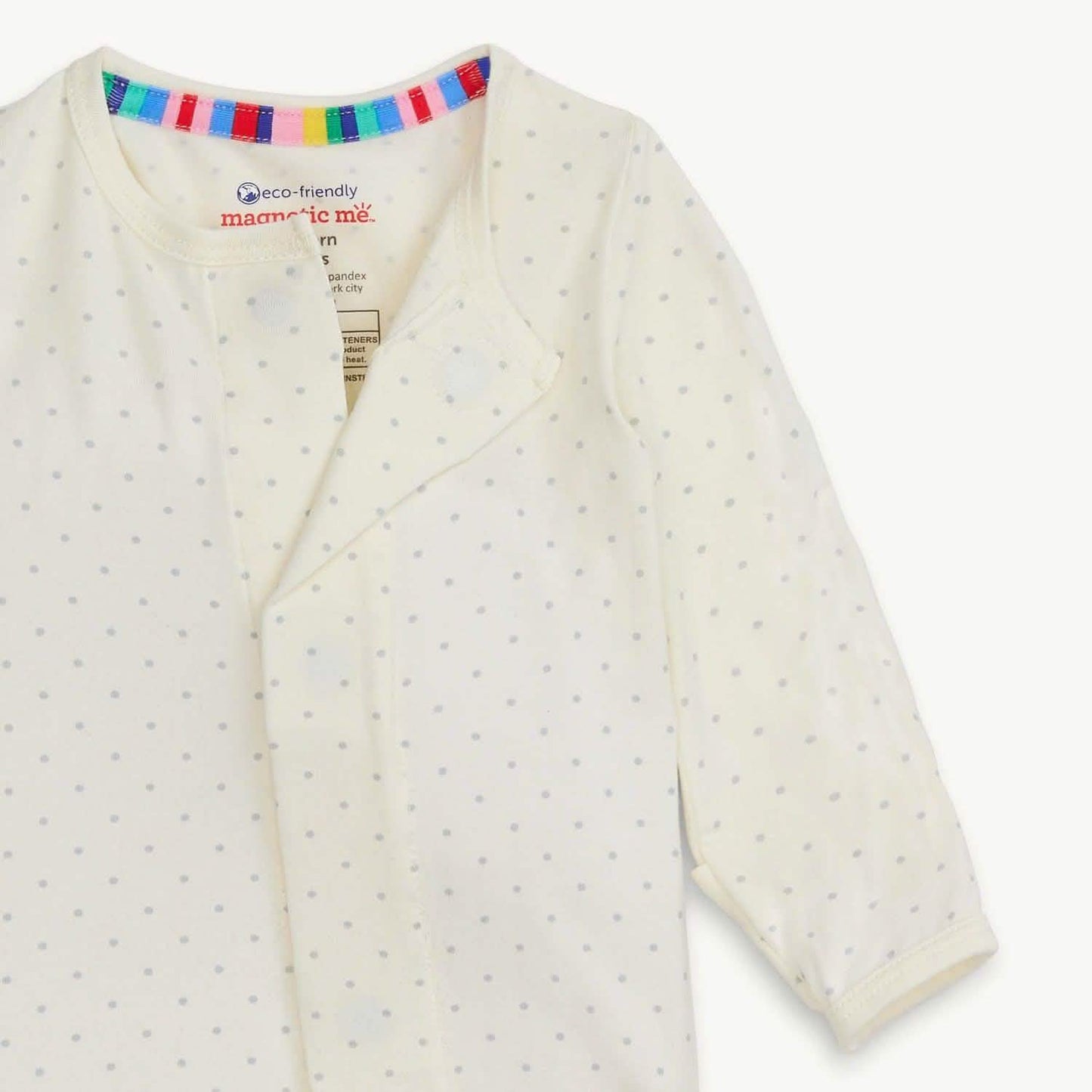 Magnetic Footie - Pin Dot Cream