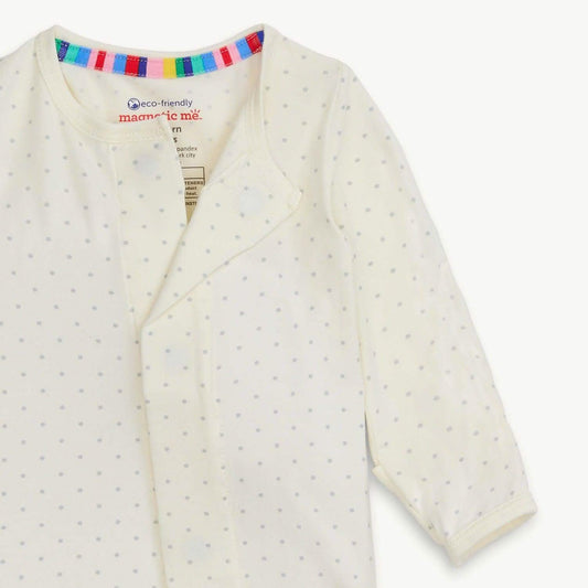 Magnetic Footie - Pin Dot Cream