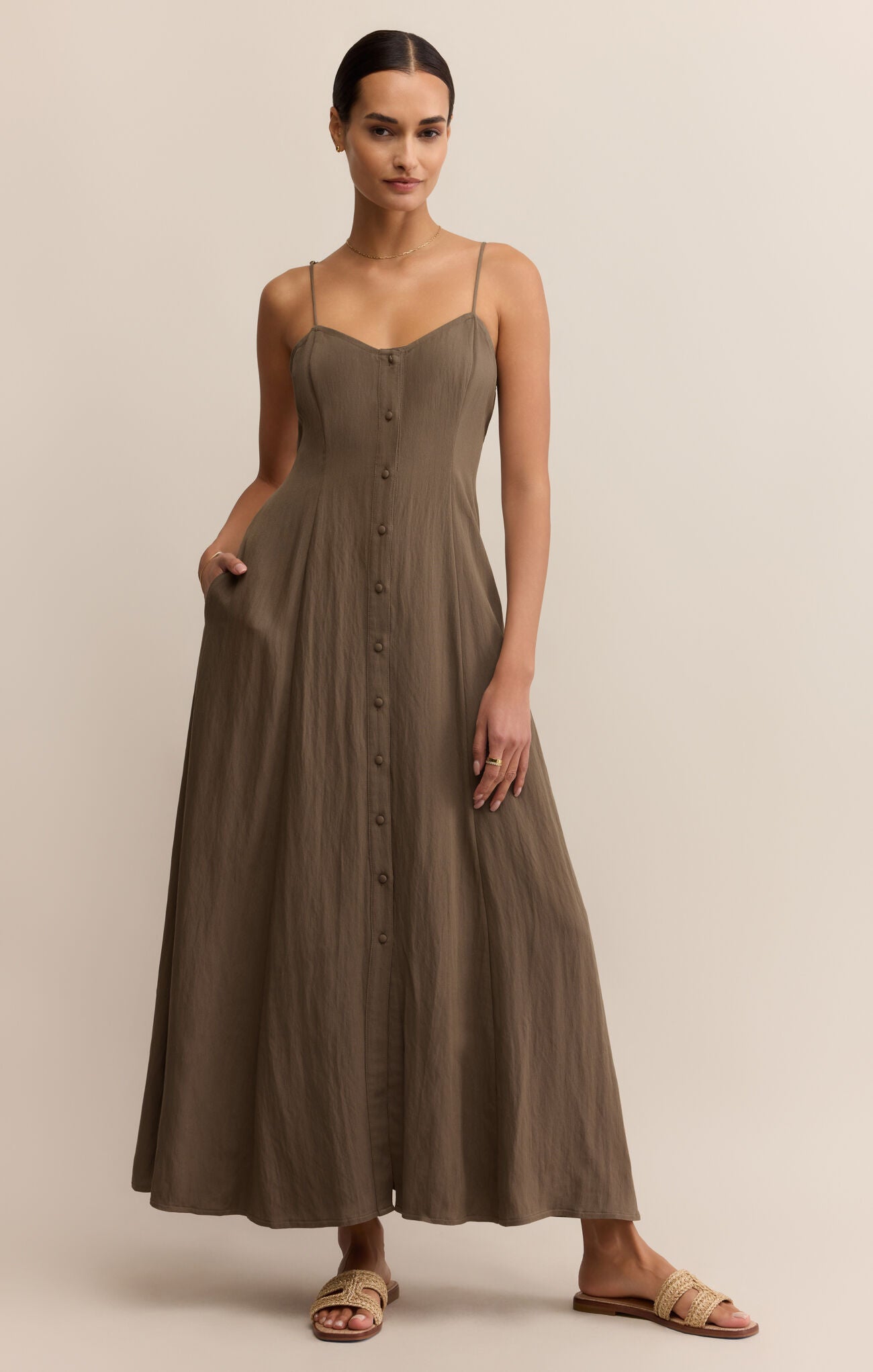 Angel Eyes Midi Dress (Tiki)