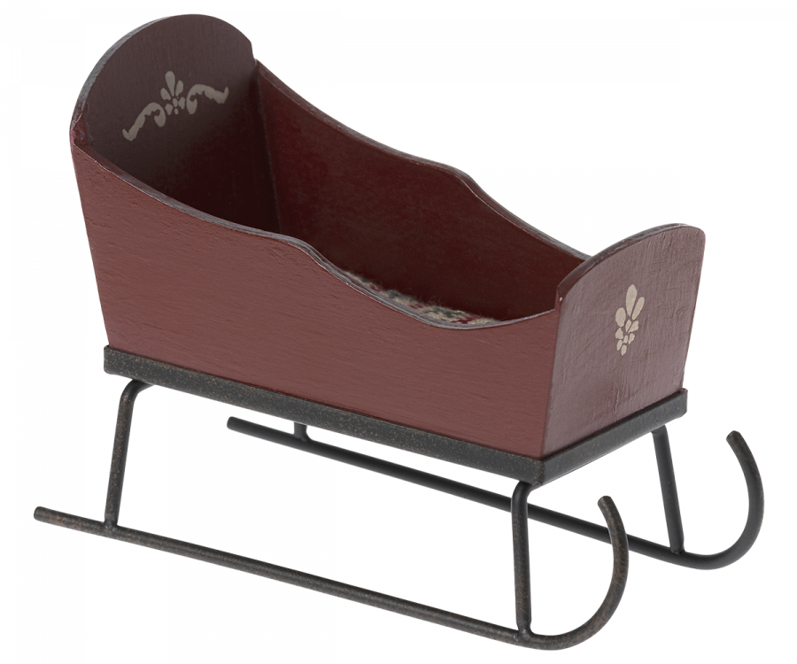 Maileg Sleigh, Mouse - Red