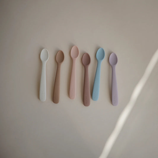 Silicone Feeding Spoons 2-Pack - Blush/Shifting Sand