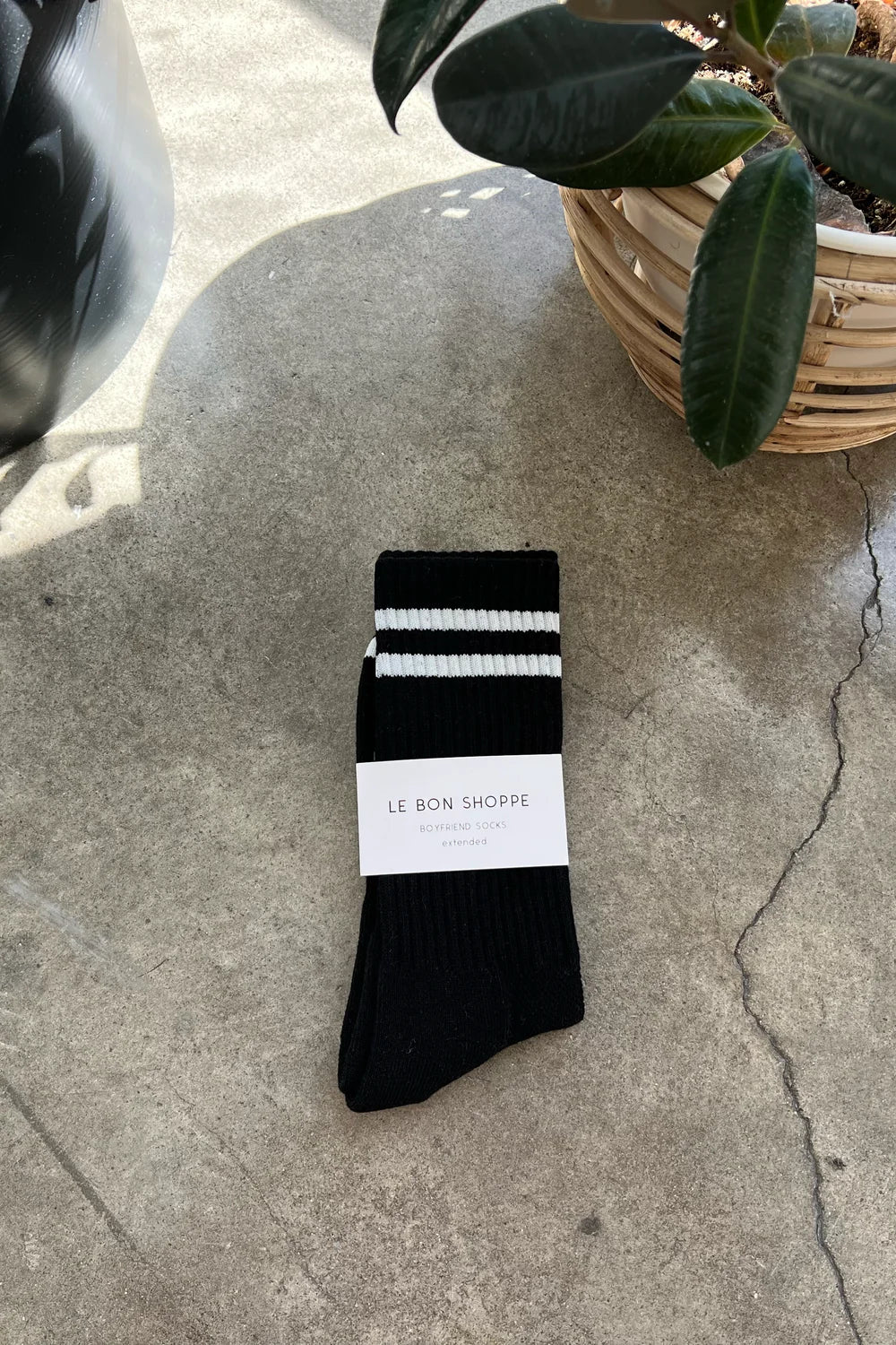 EXTENDED BOYFRIEND SOCKS - NOIR