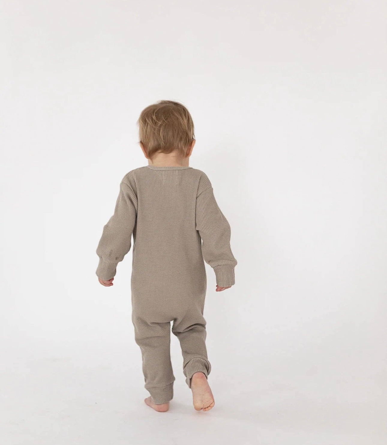Waffle Romper - Beige