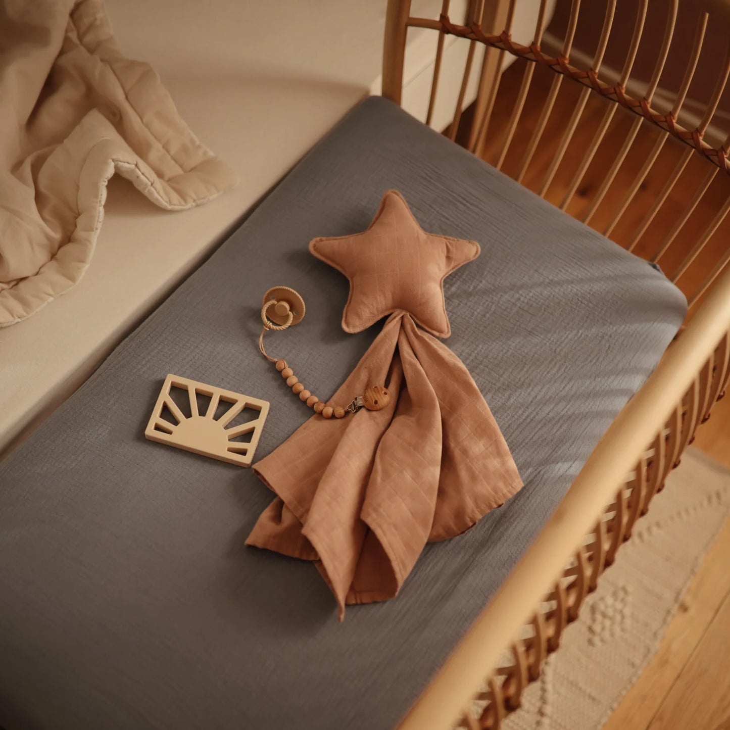 Star Lovey Blanket - Natural