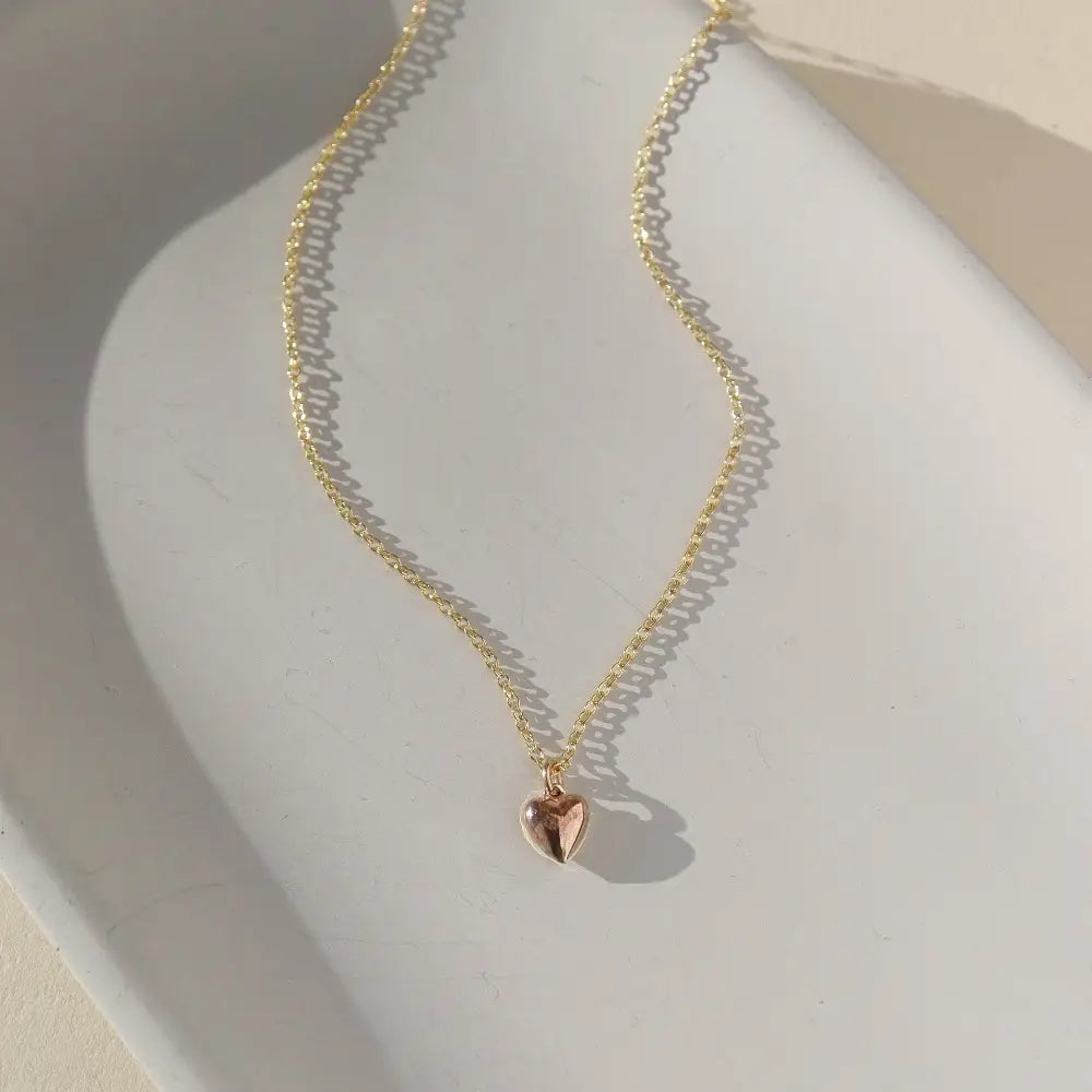 Everthine Necklace - Valentine's Day Puff Heart Pendant