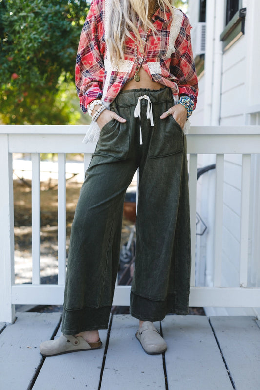 Heaven Sent Wide Leg Pant - Olive