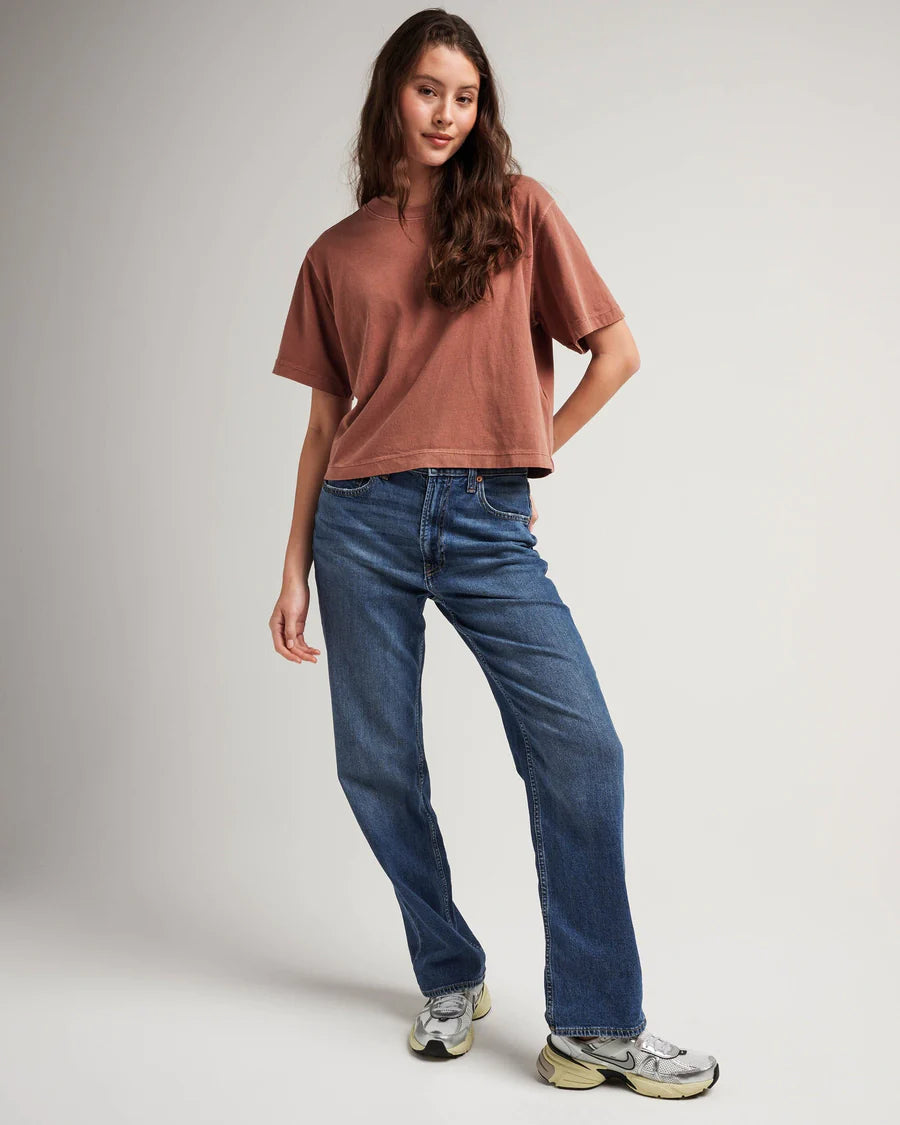 Women's Relaxed Crop Tee | Russet