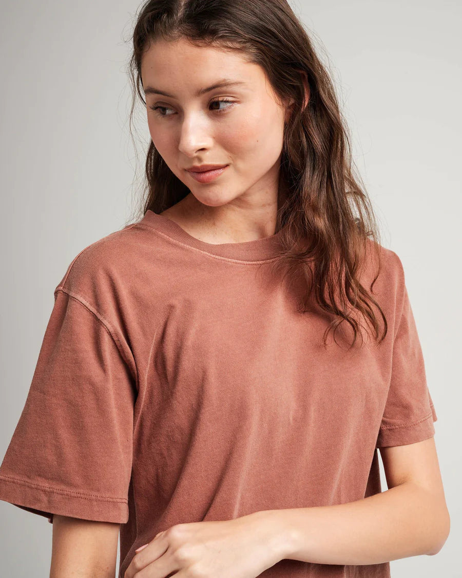 Women's Relaxed Crop Tee | Russet