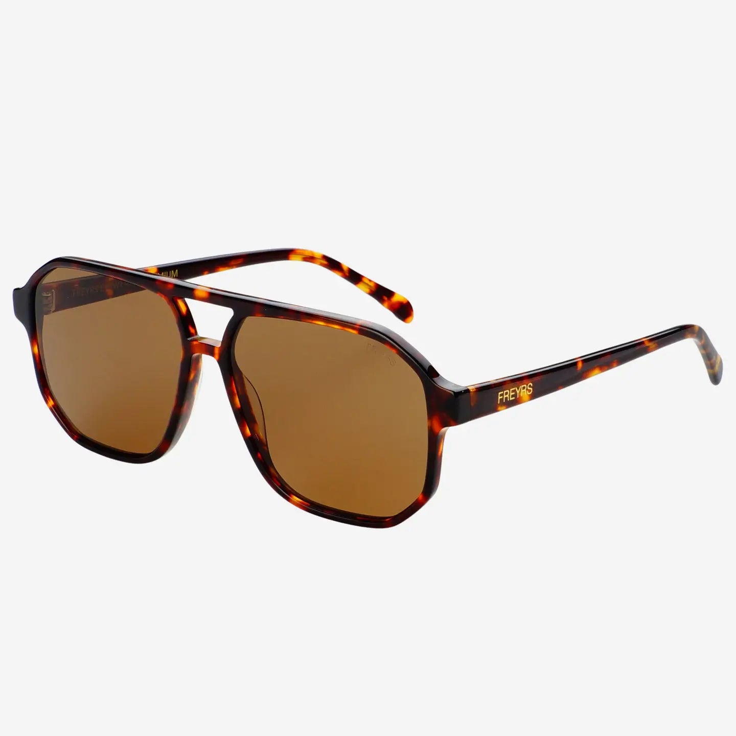 Billie Aviator Sunglasses (Dark Tortoise / Solid Brown)