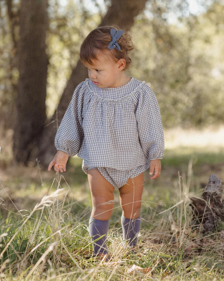 Mia Top + Bloomer Set - Midnight Gingham