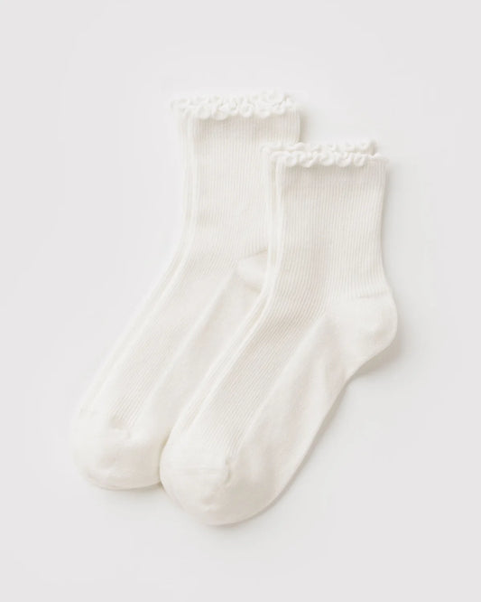 White Ruffle Sock 2-Pack