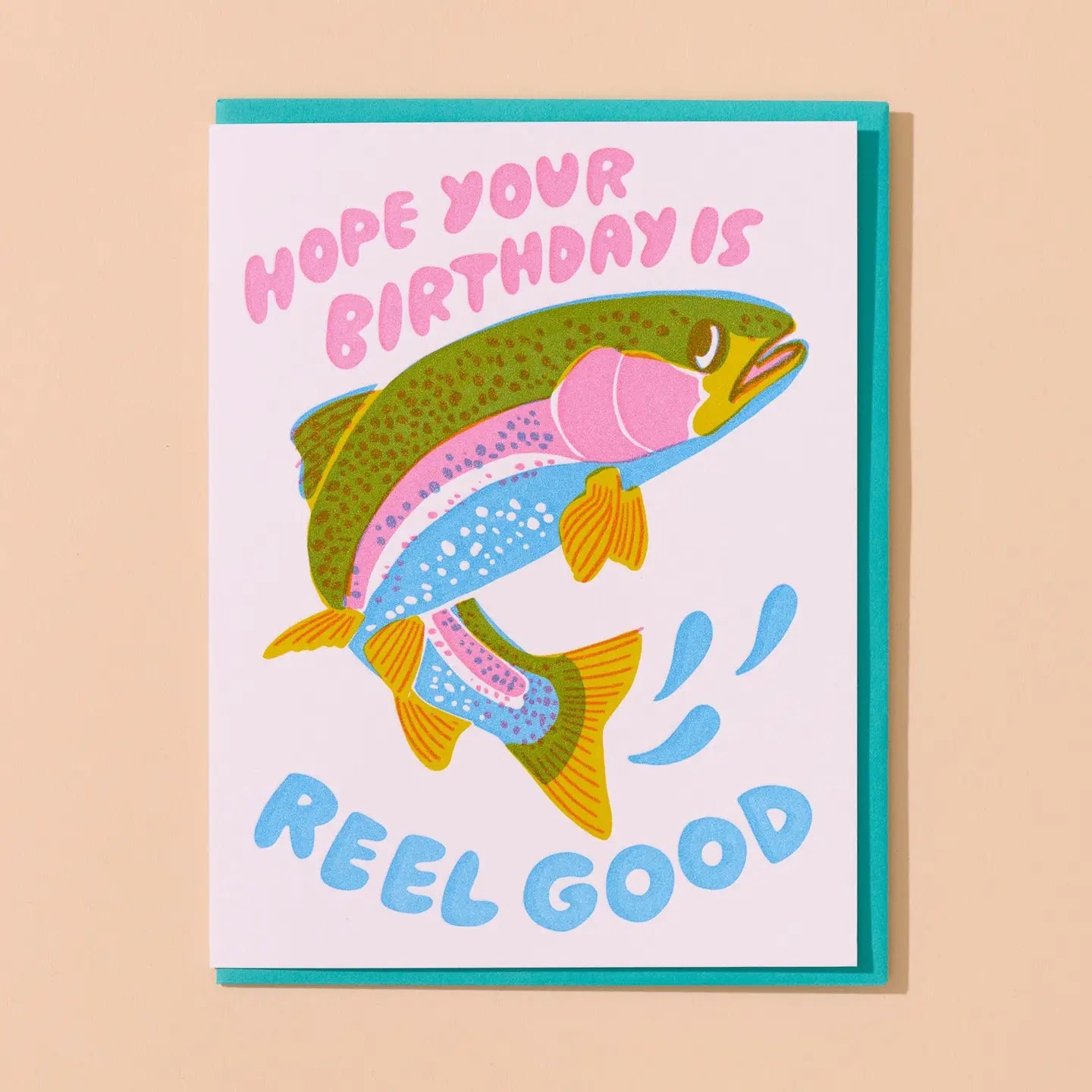 Reel Good (Trout) Letterpress Fish Birthday Card