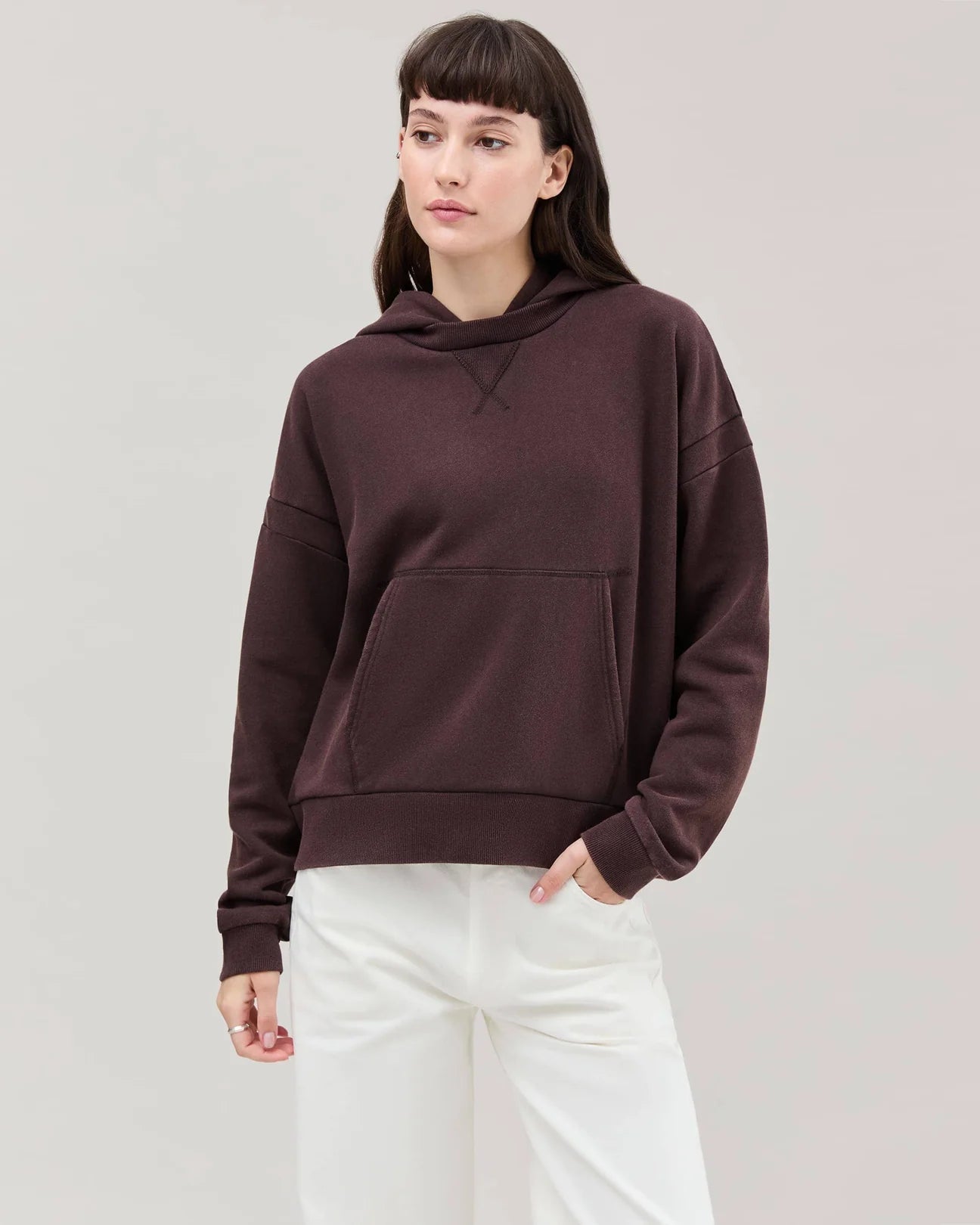 Women's Recycled Fleece Hoodie (Mineral Ganache)