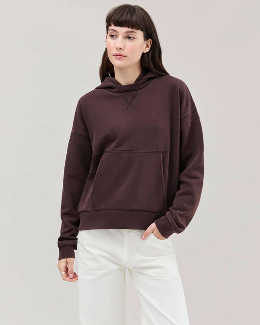 Women's Recycled Fleece Hoodie (Mineral Ganache)