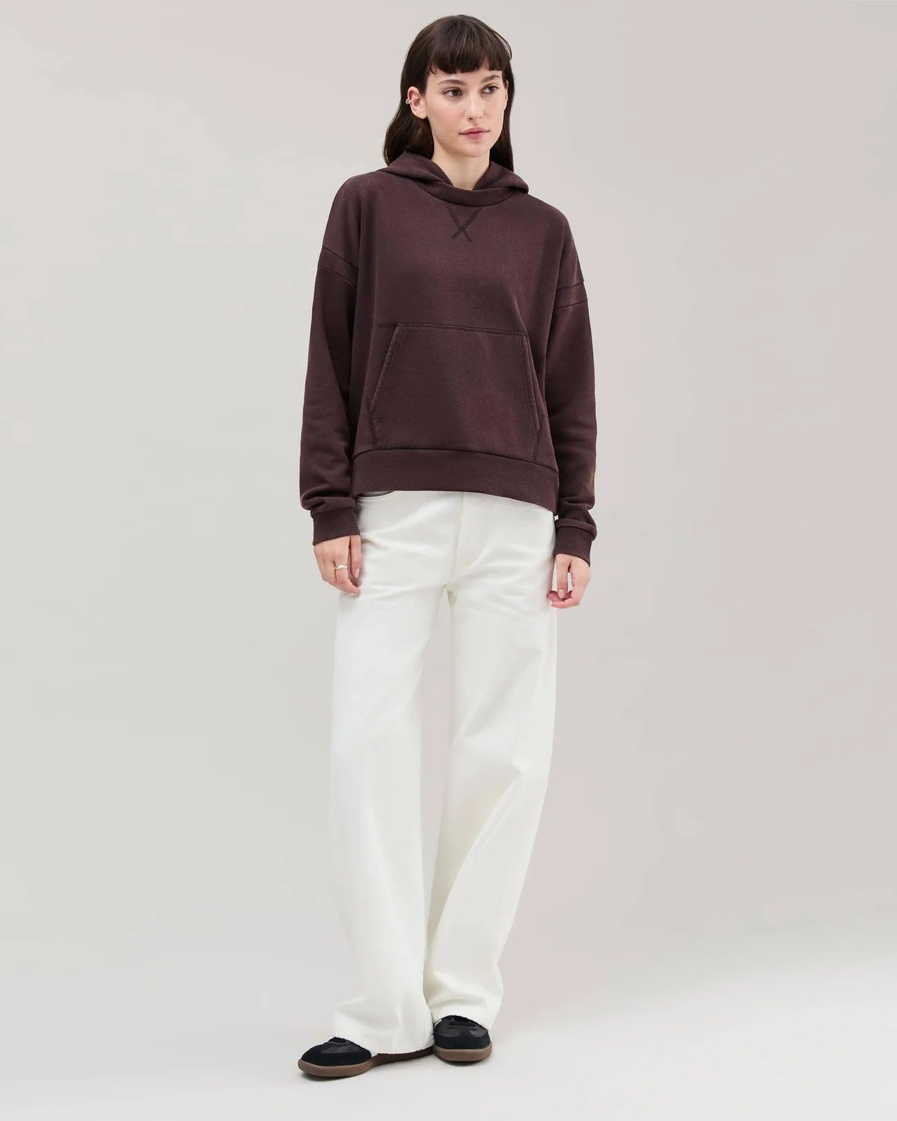 Women's Recycled Fleece Hoodie (Mineral Ganache)