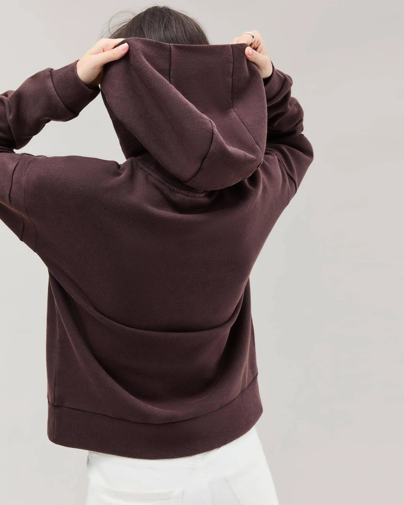 Women's Recycled Fleece Hoodie (Mineral Ganache)