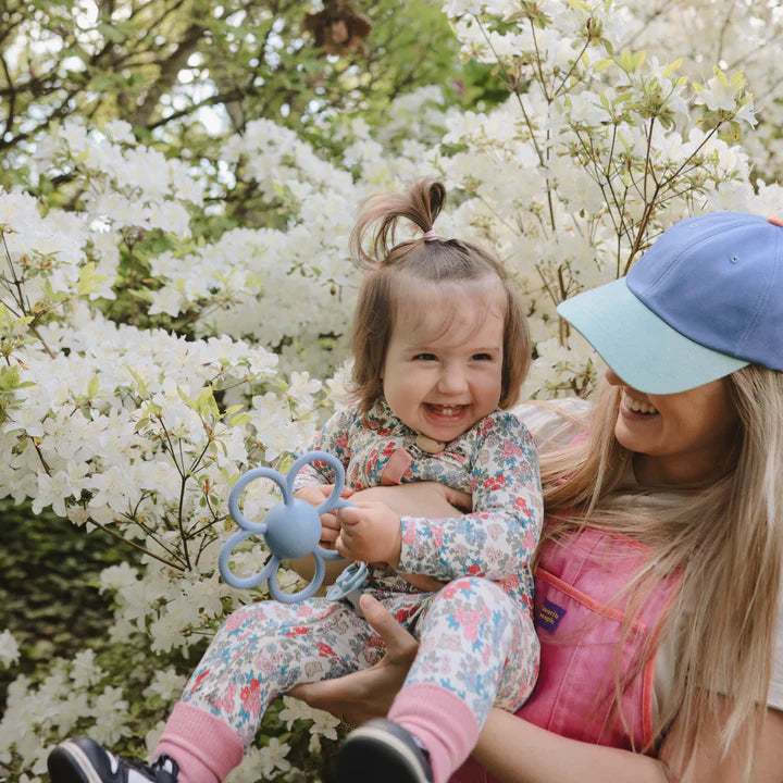 Daisy Rattle Teether - Faded Denim