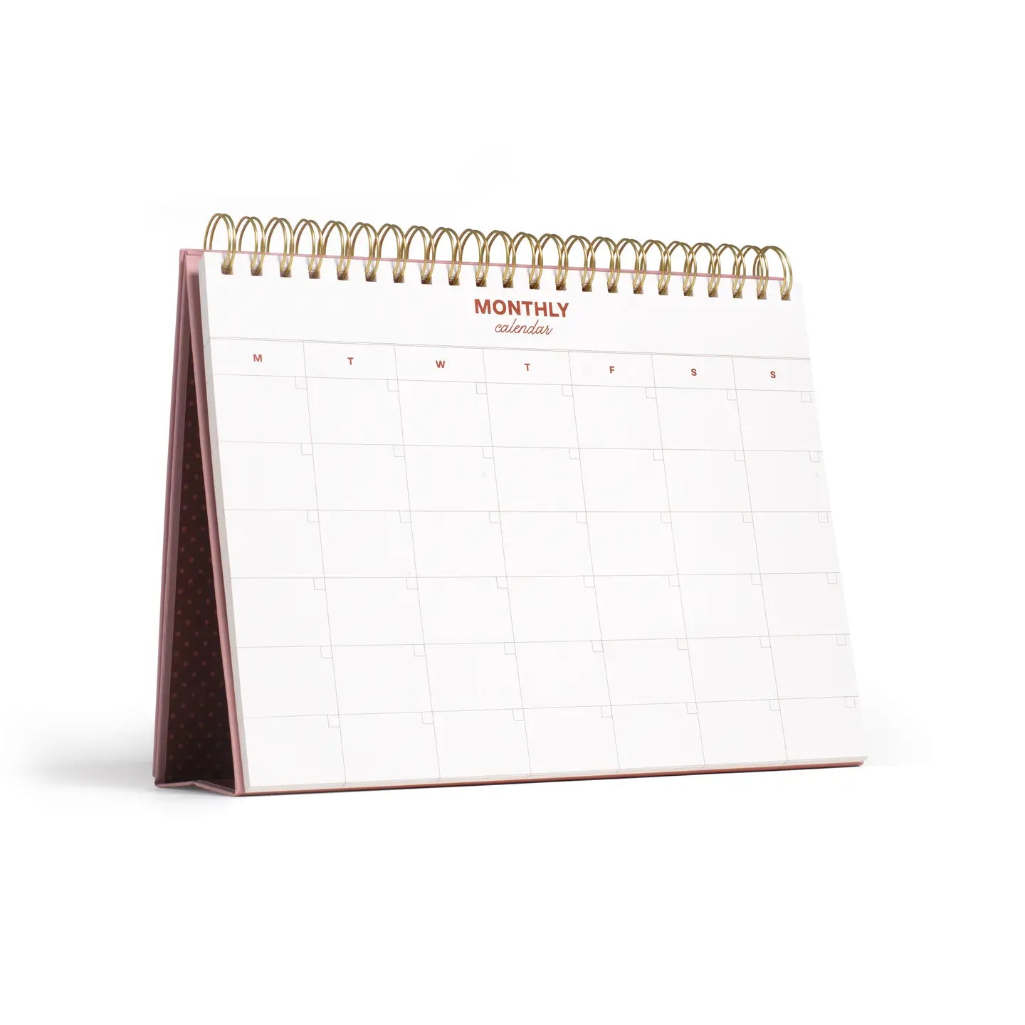 Monthly Desk Planner, Undated, Spiral - Sunlit Cross-Stitch