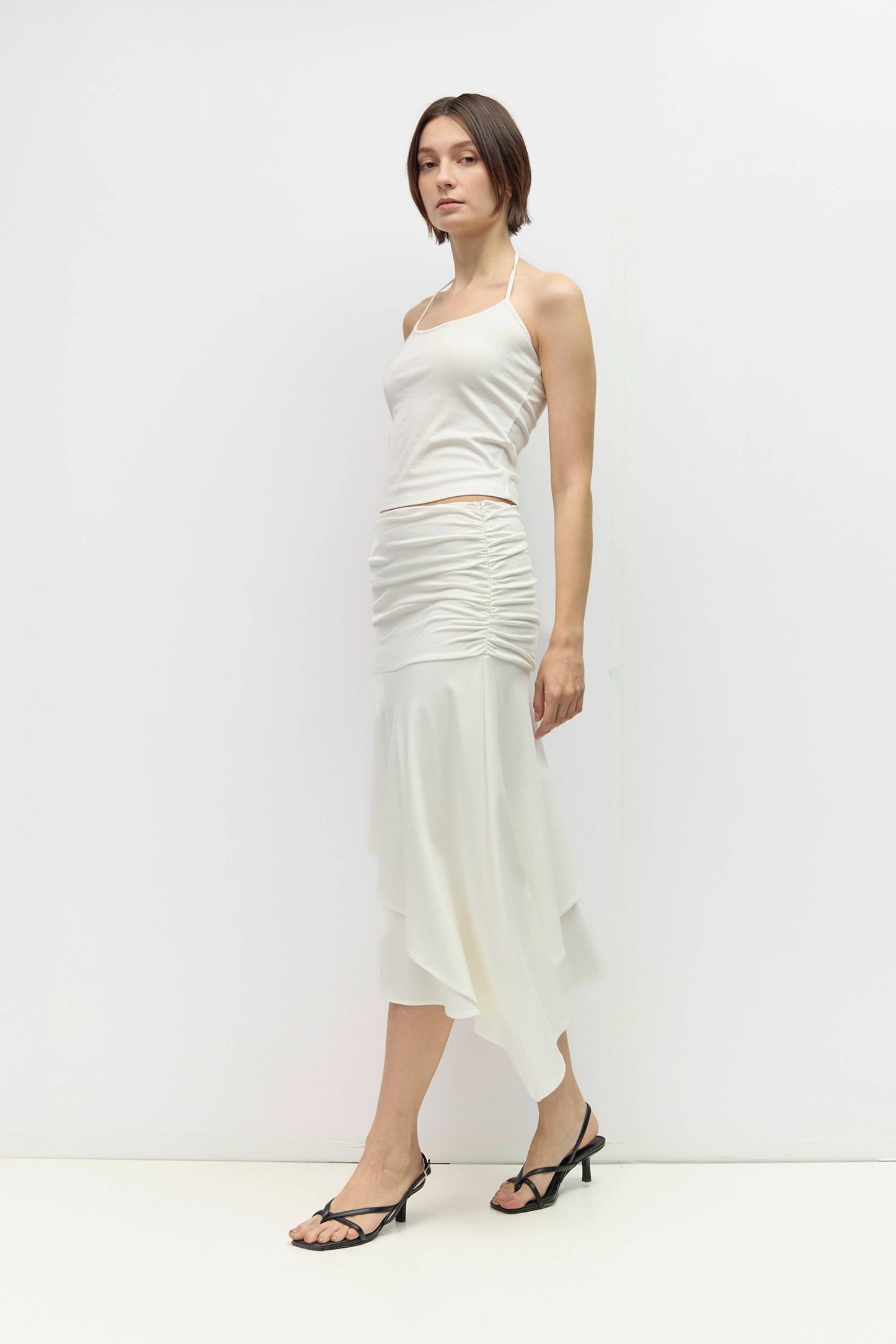 Knit White Halter Tank Top