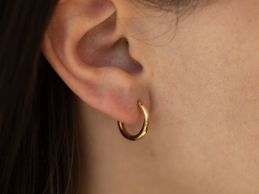 Small Hoop Earrings in Gold