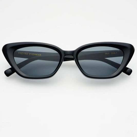 Mia Acetate Cat Eye Womens Sunglasses (Black)