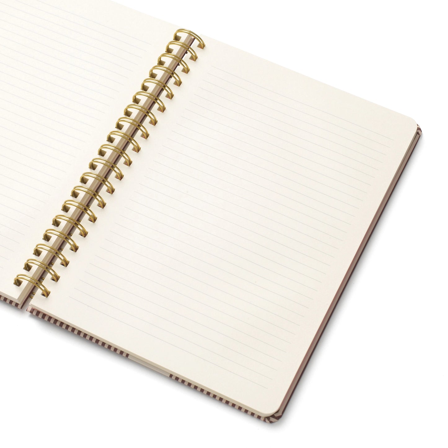 Lined Notebook, B5 Hardcover Spiral - Striped Bloom