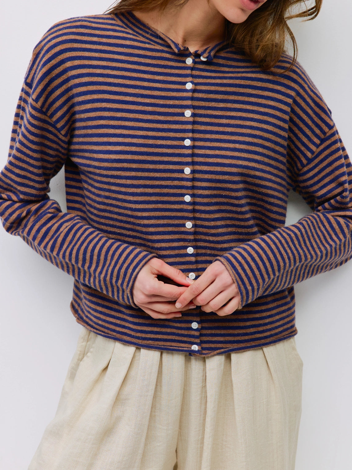 Navy Stripe Elisa Cardigan