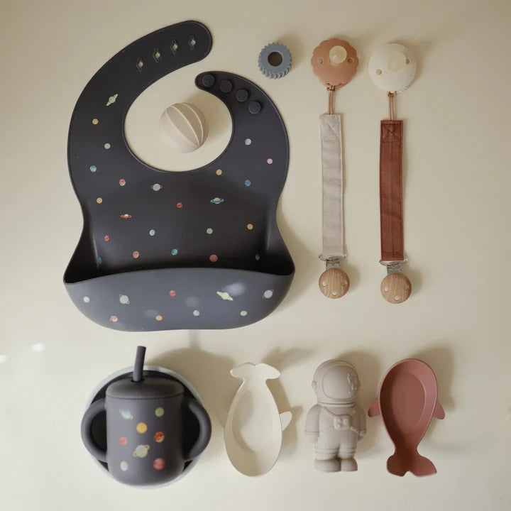 Silicone Training Cup + Straw - Planets