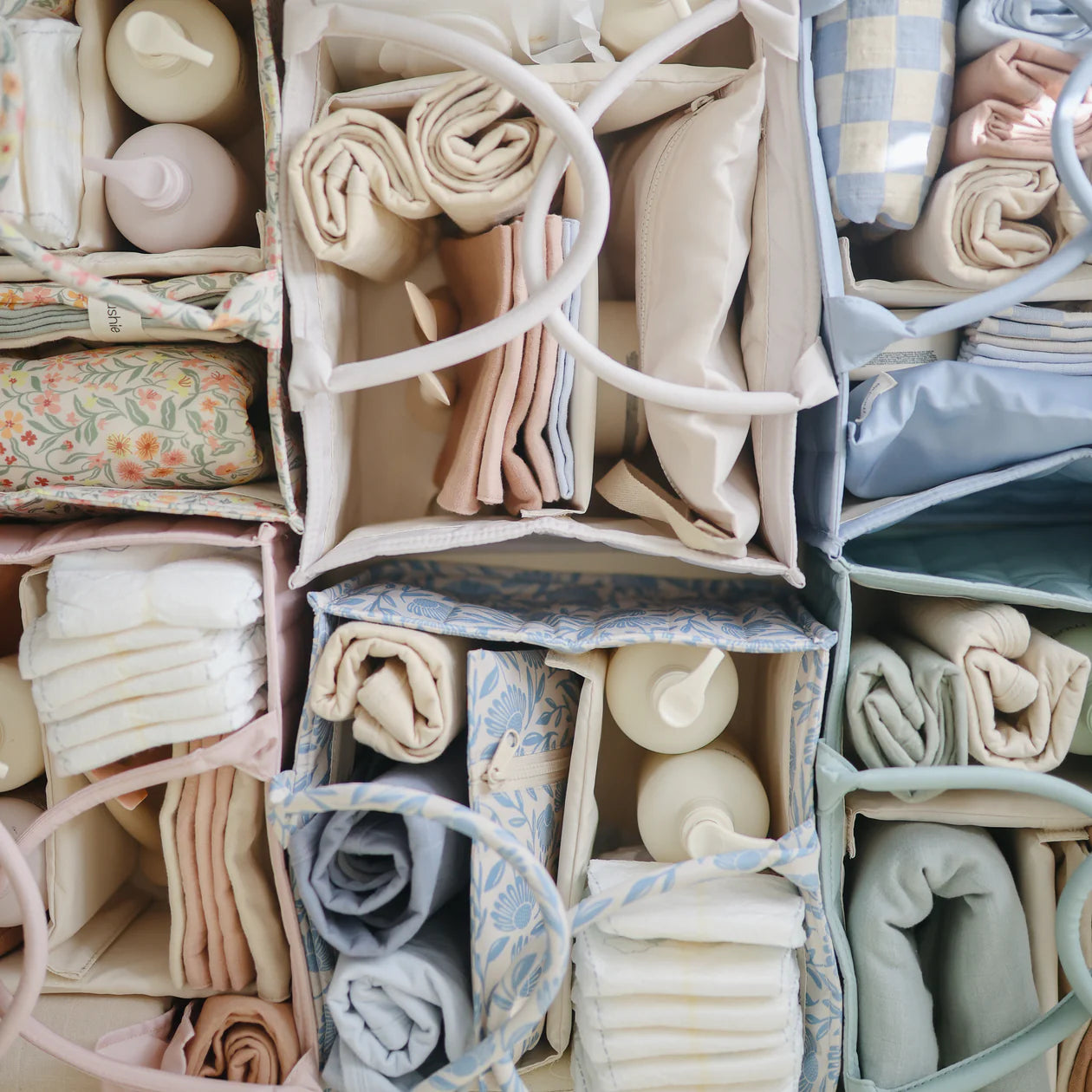 Diaper Caddy - Pastel Blooms