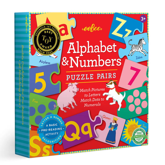 Alphabet & Numbers Puzzle Pairs