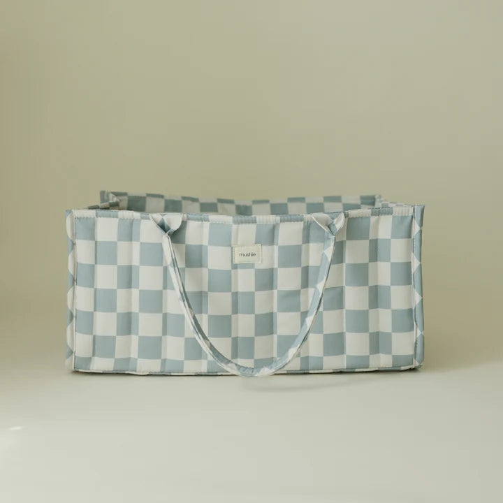 Diaper Caddy - Blue Check