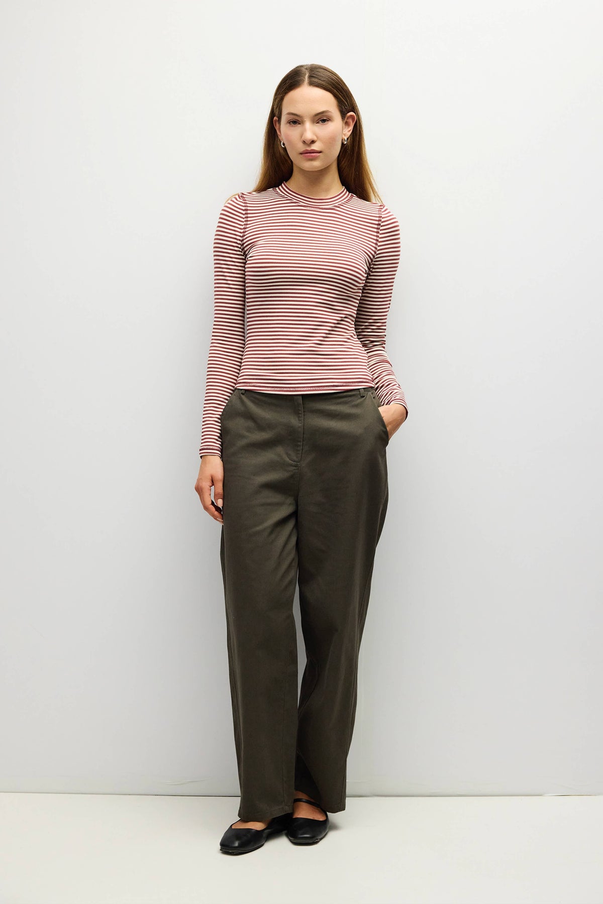 Clay Striped Perry Top