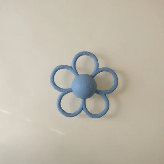 Daisy Rattle Teether - Faded Denim