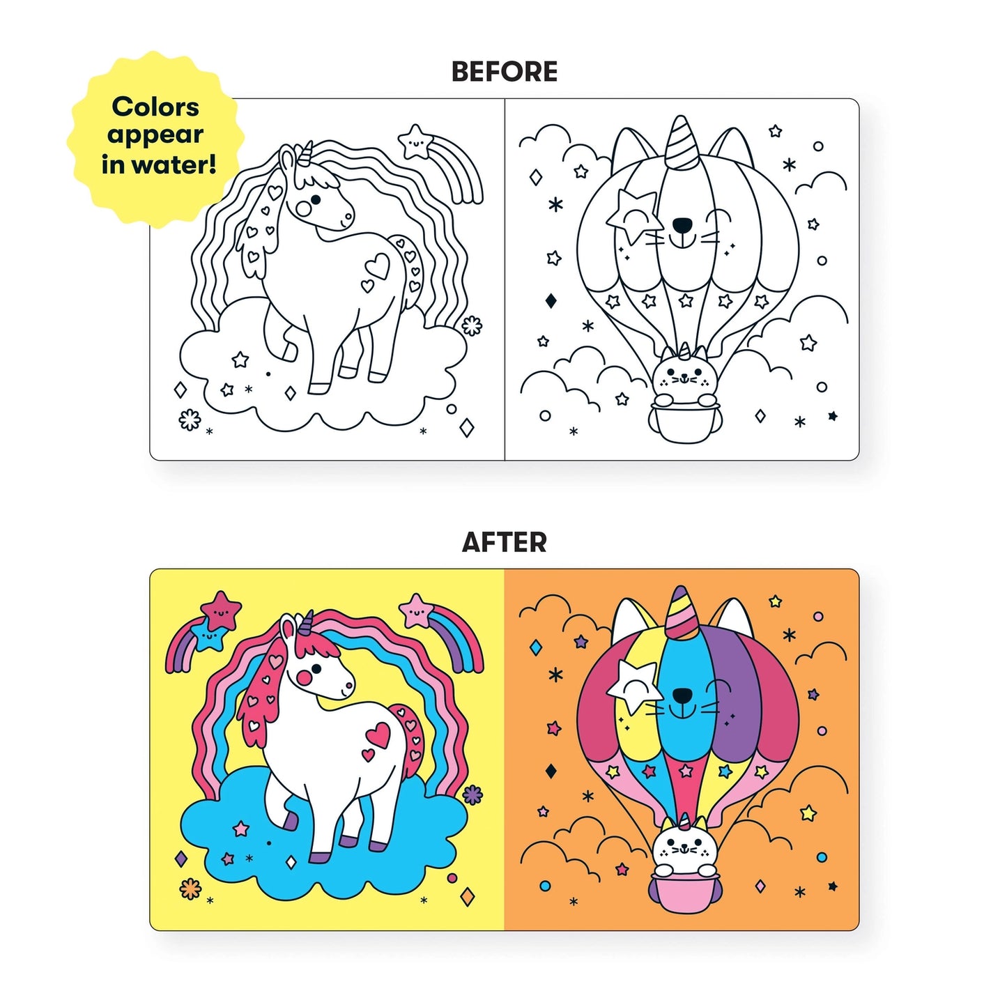 Unicorn Dreams Color Magic Bath Book