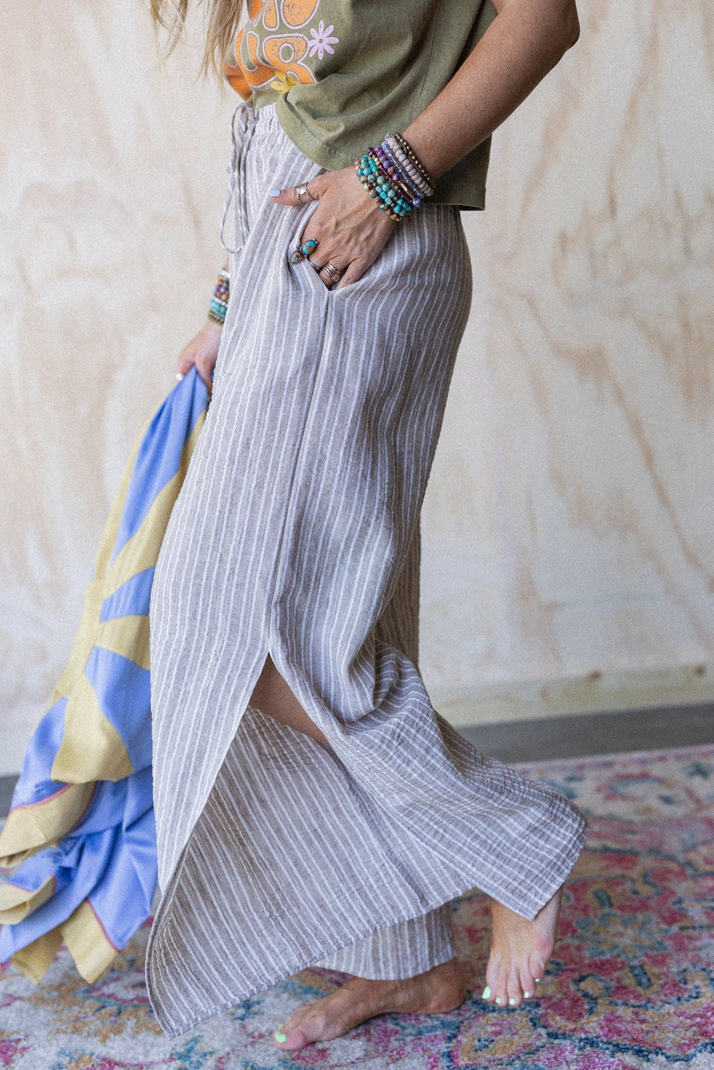 Soul Spark Wide Leg Pants - Natural