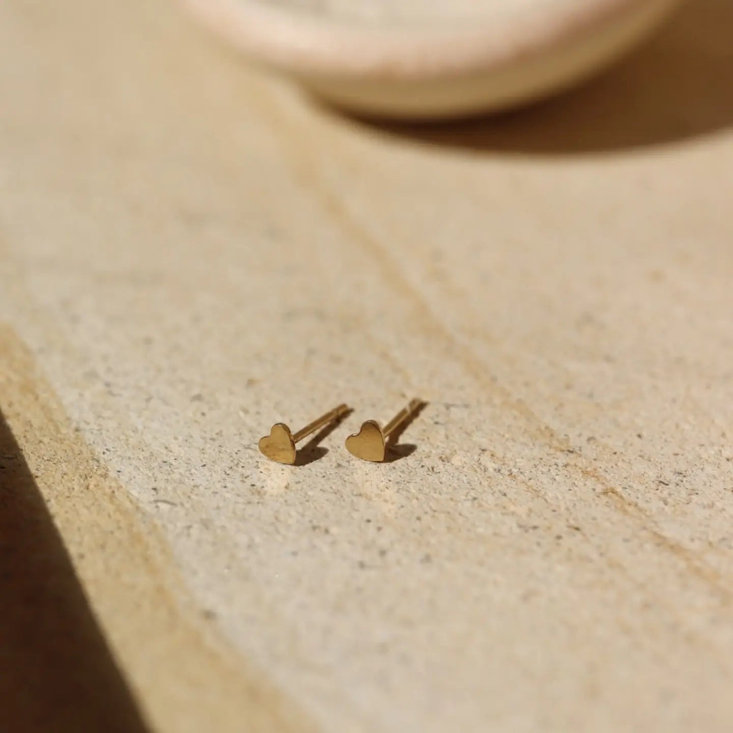 Tiny Heart Studs in 14k Gold Fill