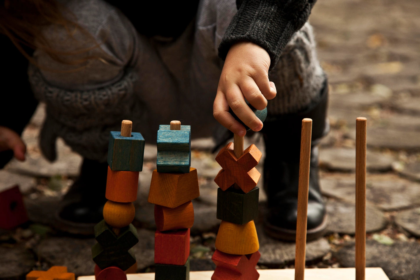 Handmade Wooden Rainbow Shape Stacker