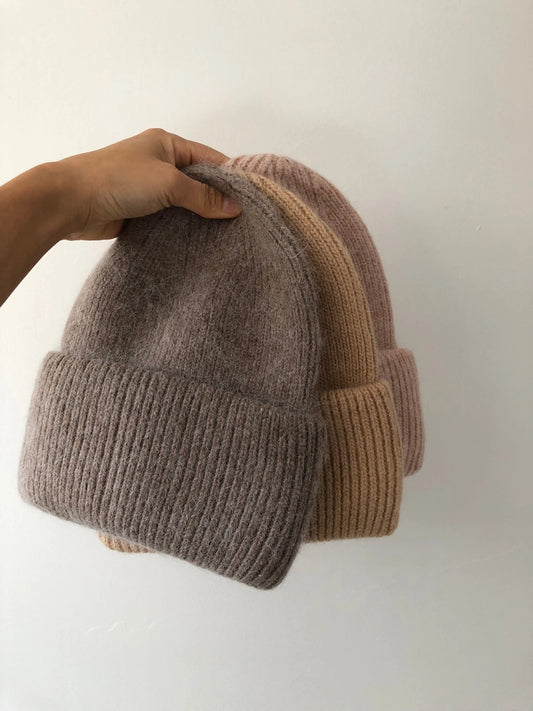 Royal Angora Beanie -Camel