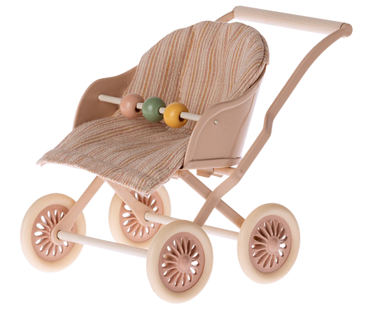 Maileg Stroller, Baby Mice - Rose