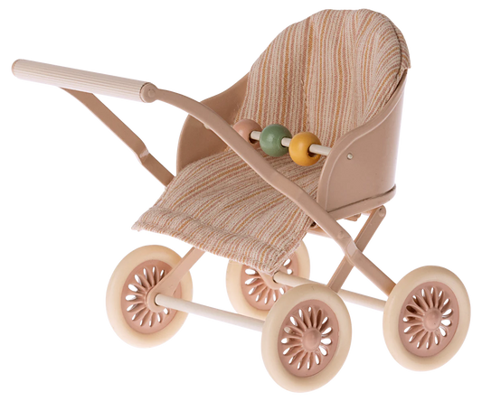 Maileg Stroller, Baby Mice - Rose