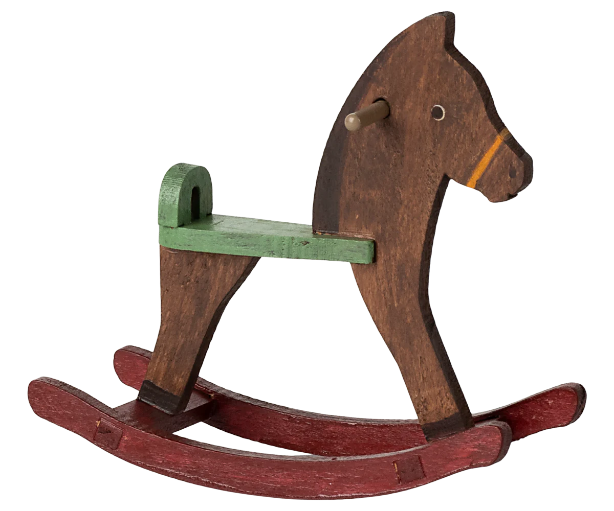 PRE-ORDER Rocking horse, Mouse - Dark brown (ships in April)