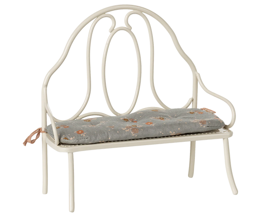 PRE-ORDER Vintage bench, Miniature - Off white (ships in June)