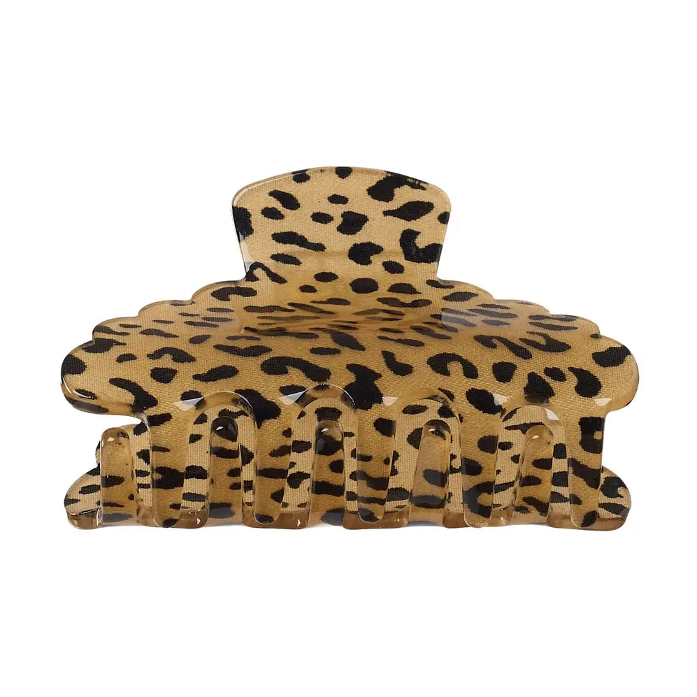 Leopard Love Scalloped Claw Clip