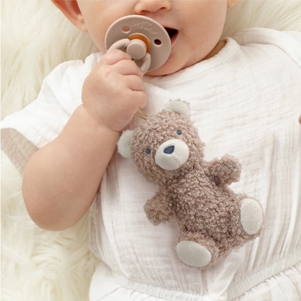 Teddy Natural Rubber Pacifier & Plush