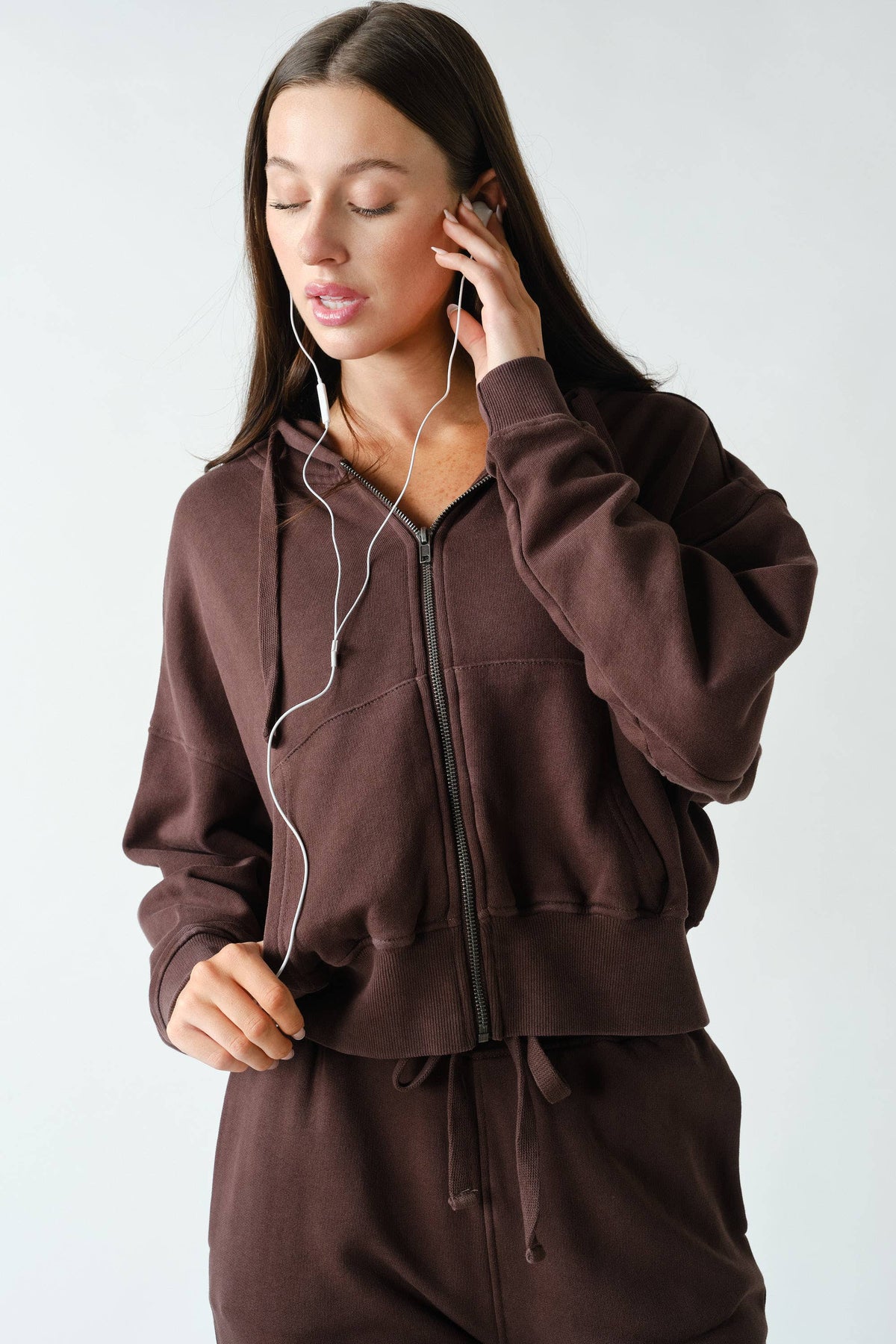 Chocolate Mineral Wash Hoodie