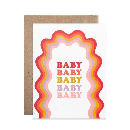 Baby Rainbow Squiggles Card